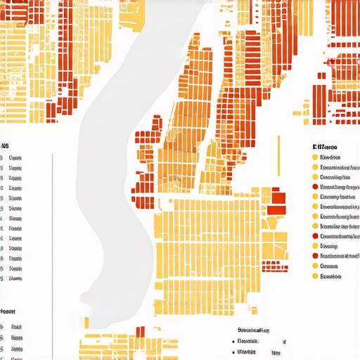 Map highlighting local business rankings in New York City