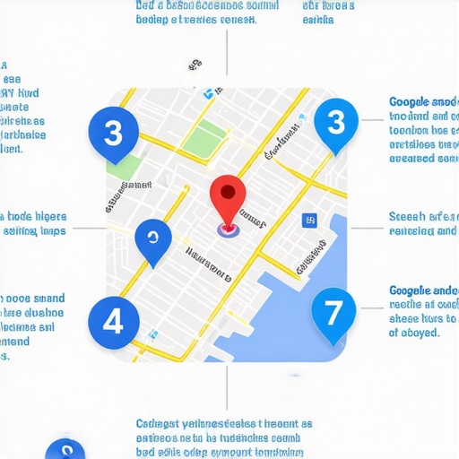 Infographic illustrating actionable steps for NYC businesses to improve Google Maps visibility.