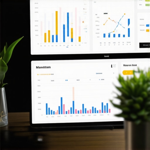 Screen showing local SEO ranking metrics and reviews analytics for Manhattan shops.