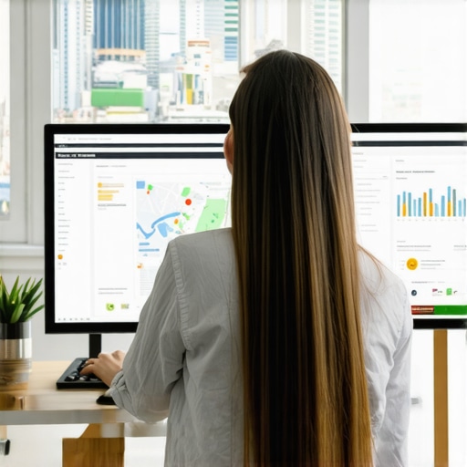 Person reviewing local SEO metrics and NYC maps ranking charts on a computer