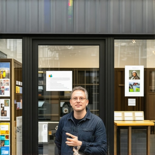 Manhattan business owner enhancing Google My Business listing with reviews and photos.